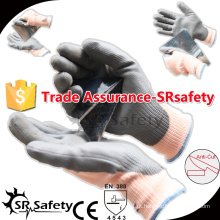 SRSAFETY 13G nylon e HPPE e fibra de vidro revestidos revestidos com luvas de trabalho, fornecedor de China cortou 5